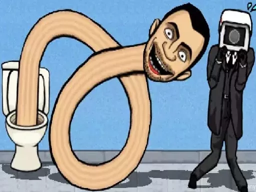 Туалетный монстр с длинной шеей Туалетный монстр с длинной шеей